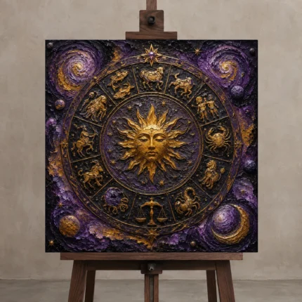 Premium Wall Art Kare Html Edition – ASTROLOGYNW2150 displayed on a studio easel