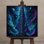 Premium Wall Art Kare Html Edition – ASTROLOGYNW2159 displayed on a studio easel
