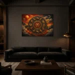 Premium Wall Art Yatay Html Edition – ASTROLOGYNW2160 shown in a warm modern interior