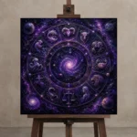 Premium Wall Art Kare Html Edition – ASTROLOGYNW2175 displayed on a studio easel