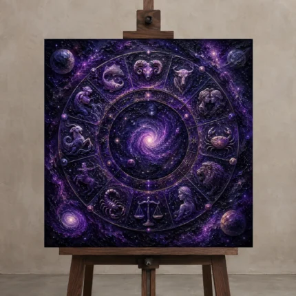 Premium Wall Art Kare Html Edition – ASTROLOGYNW2175 displayed on a studio easel