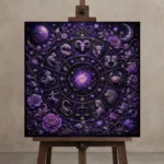 Premium Wall Art Kare Html Edition – ASTROLOGYNW2176 displayed on a studio easel