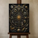Premium Wall Art Dikey Html Edition – ASTROLOGYNW2179 displayed on a studio easel