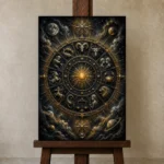 Premium Wall Art Dikey Html Edition – ASTROLOGYNW2180 displayed on a studio easel