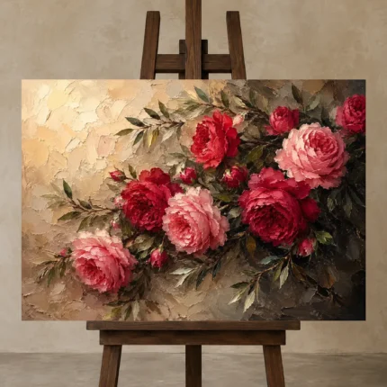 Premium Wall Art Yatay Html Edition – BEDROOMNW02001 displayed on a studio easel