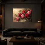 Premium Wall Art Yatay Html Edition – BEDROOMNW02001 shown in a warm modern interior