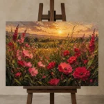 Premium Wall Art Yatay Html Edition – BEDROOMNW02003 displayed on a studio easel