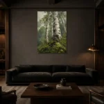 Premium Wall Art Dikey Html Edition – BEDROOMNW02005 shown in a warm modern interior