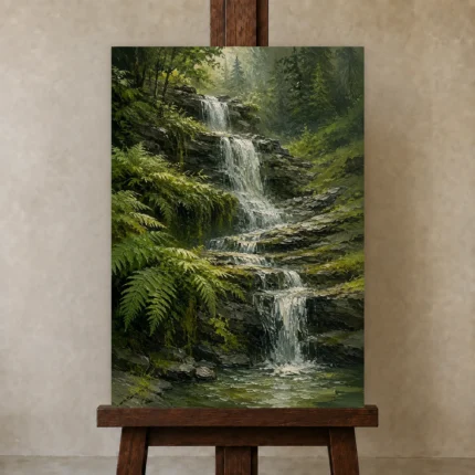 Premium Wall Art Dikey Html Edition – BEDROOMNW02006 displayed on a studio easel