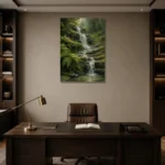 Premium Wall Art Dikey Html Edition – BEDROOMNW02006 displayed in a contemporary gallery-inspired room