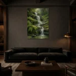 Premium Wall Art Dikey Html Edition – BEDROOMNW02006 shown in a warm modern interior
