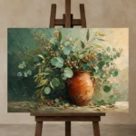 Premium Wall Art Yatay Html Edition – BEDROOMNW02011 displayed on a studio easel