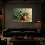 Premium Wall Art Yatay Html Edition – BEDROOMNW02011 shown in a warm modern interior