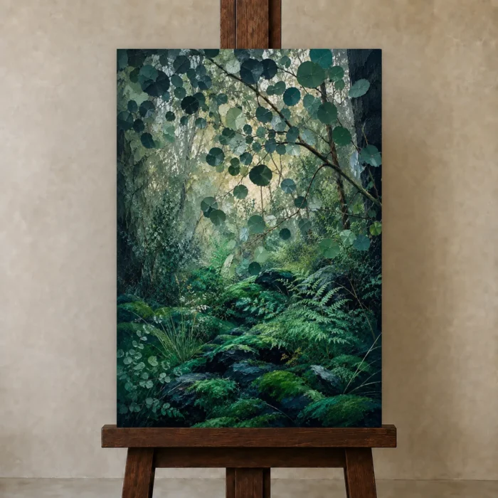 Premium Wall Art Dikey Html Edition – BEDROOMNW02014 displayed on a studio easel
