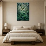 Premium Wall Art Dikey Html Edition – BEDROOMNW02014 showcased in an elegant minimalist interior