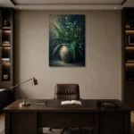 Premium Wall Art Dikey Html Edition – BEDROOMNW02015 displayed in a contemporary gallery-inspired room