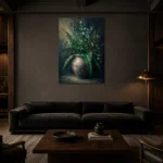 Premium Wall Art Dikey Html Edition – BEDROOMNW02015 shown in a warm modern interior