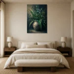 Premium Wall Art Dikey Html Edition – BEDROOMNW02015 showcased in an elegant minimalist interior