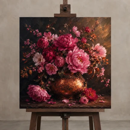 Premium Wall Art Kare Html Edition – BEDROOMNW02017 displayed on a studio easel