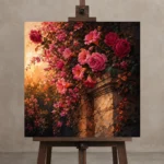 Premium Wall Art Kare Html Edition – BEDROOMNW02018 displayed on a studio easel