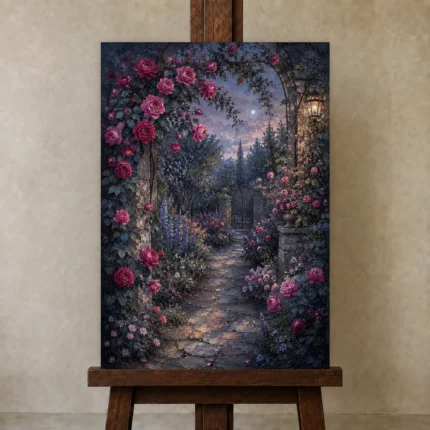 Premium Wall Art Dikey Html Edition – BEDROOMNW02024 displayed on a studio easel