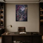 Premium Wall Art Dikey Html Edition – BEDROOMNW02024 displayed in a contemporary gallery-inspired room