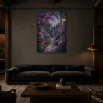 Premium Wall Art Dikey Html Edition – BEDROOMNW02024 shown in a warm modern interior