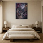 Premium Wall Art Dikey Html Edition – BEDROOMNW02024 showcased in an elegant minimalist interior