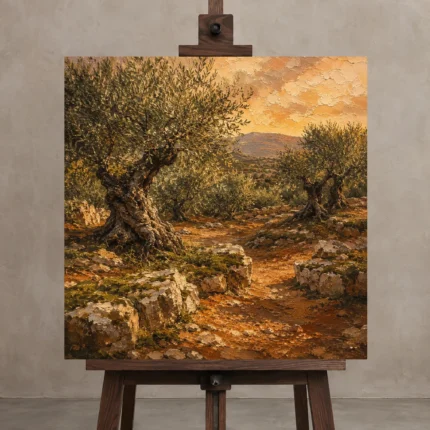 Premium Wall Art Kare Html Edition – BEDROOMNW02028 displayed on a studio easel