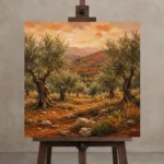 Premium Wall Art Kare Html Edition – BEDROOMNW02030 displayed on a studio easel