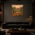 Premium Wall Art Kare Html Edition – BEDROOMNW02030 shown in a warm modern interior