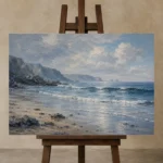 Premium Wall Art Yatay Html Edition – BEDROOMNW02031 displayed on a studio easel