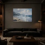 Premium Wall Art Yatay Html Edition – BEDROOMNW02031 shown in a warm modern interior