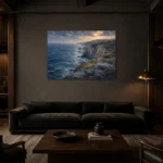 Premium Wall Art Yatay Html Edition – BEDROOMNW02033 shown in a warm modern interior