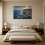 Premium Wall Art Yatay Html Edition – BEDROOMNW02033 showcased in an elegant minimalist interior