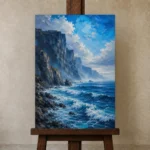 Premium Wall Art Dikey Html Edition – BEDROOMNW02034 displayed on a studio easel