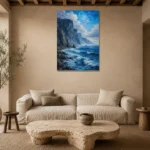 Premium Wall Art Dikey Html Edition – BEDROOMNW02034 presented in a sophisticated home setting