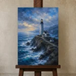 Premium Wall Art Dikey Html Edition – BEDROOMNW02036 displayed on a studio easel