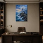 Premium Wall Art Dikey Html Edition – BEDROOMNW02036 displayed in a contemporary gallery-inspired room