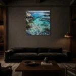 Premium Wall Art Kare Html Edition – BEDROOMNW02037 shown in a warm modern interior