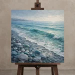 Premium Wall Art Kare Html Edition – BEDROOMNW02038 displayed on a studio easel