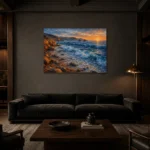 Premium Wall Art Yatay Html Edition – BEDROOMNW02041 shown in a warm modern interior