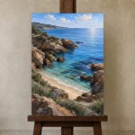 Premium Wall Art Dikey Html Edition – BEDROOMNW02045 displayed on a studio easel