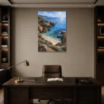Premium Wall Art Dikey Html Edition – BEDROOMNW02045 displayed in a contemporary gallery-inspired room