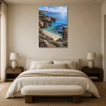 Premium Wall Art Dikey Html Edition – BEDROOMNW02045 showcased in an elegant minimalist interior