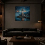 Premium Wall Art Kare Html Edition – BEDROOMNW02047 shown in a warm modern interior
