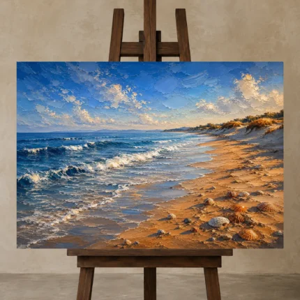 Premium Wall Art Yatay Html Edition – BEDROOMNW02049 displayed on a studio easel