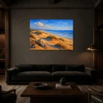 Premium Wall Art Yatay Html Edition – BEDROOMNW02050 shown in a warm modern interior