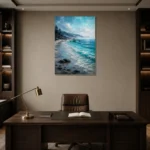 Premium Wall Art Dikey Html Edition – BEDROOMNW02052 displayed in a contemporary gallery-inspired room