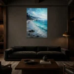 Premium Wall Art Dikey Html Edition – BEDROOMNW02052 shown in a warm modern interior